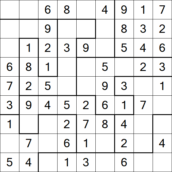 Jigsaw Sudoku - Einfach