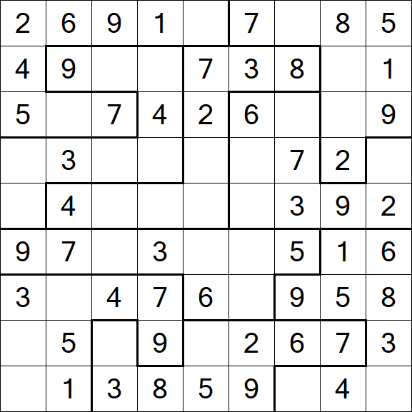 Jigsaw Sudoku - Einfach
