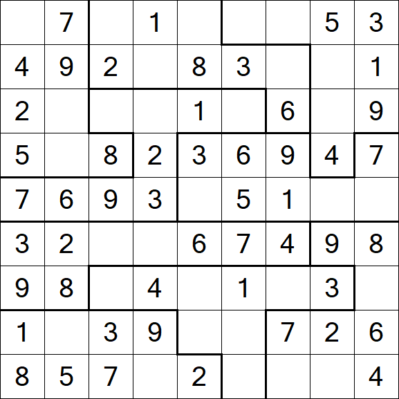 Jigsaw Sudoku - Einfach