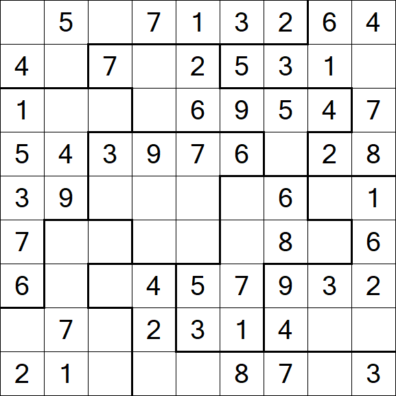 Jigsaw Sudoku - Einfach
