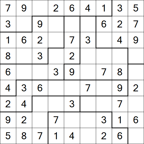 Jigsaw Sudoku - Einfach