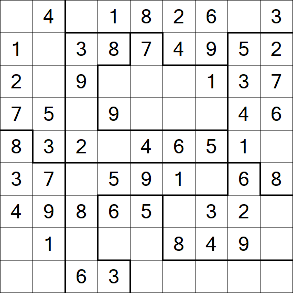 Jigsaw Sudoku - Einfach