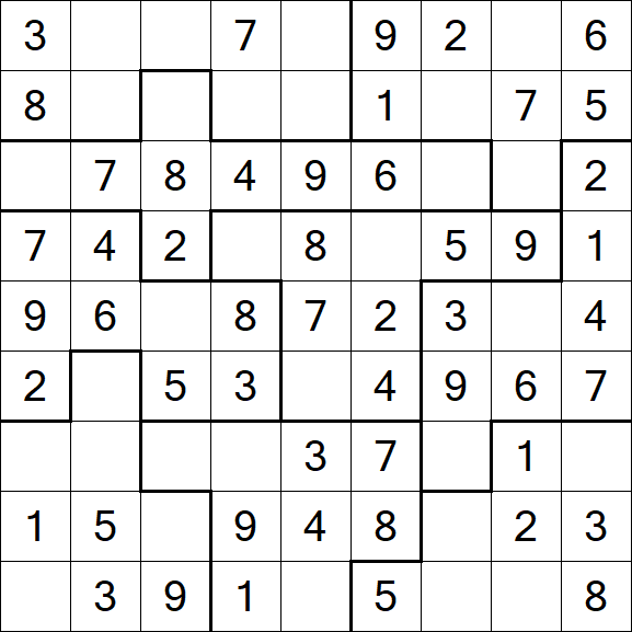 Jigsaw Sudoku - Einfach