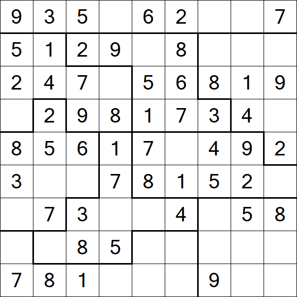 Jigsaw Sudoku - Einfach