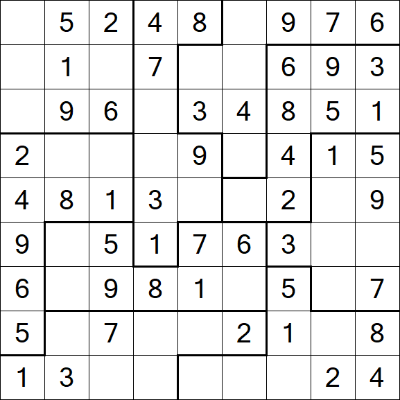 Jigsaw Sudoku - Einfach