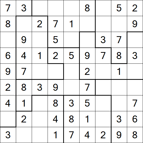 Jigsaw Sudoku - Einfach