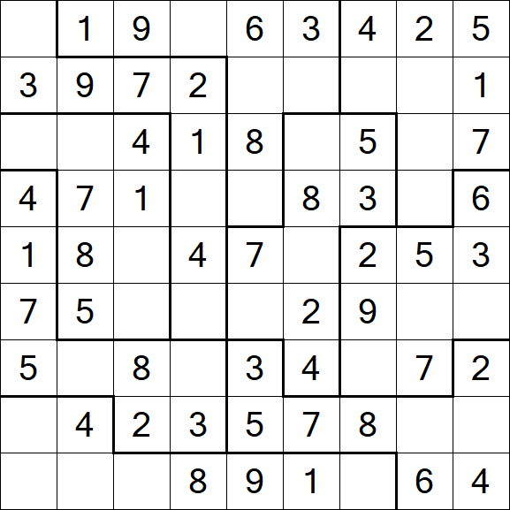 Jigsaw Sudoku - Einfach