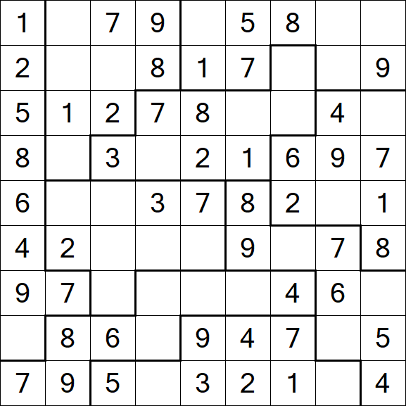 Jigsaw Sudoku - Einfach