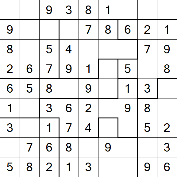 Jigsaw Sudoku - Einfach