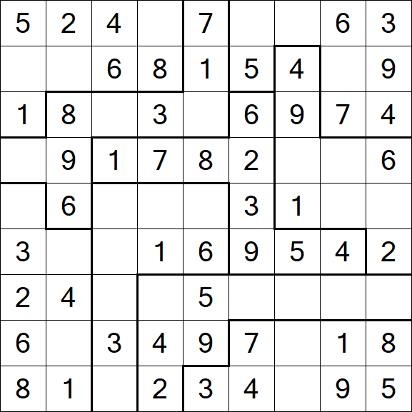 Jigsaw Sudoku - Einfach