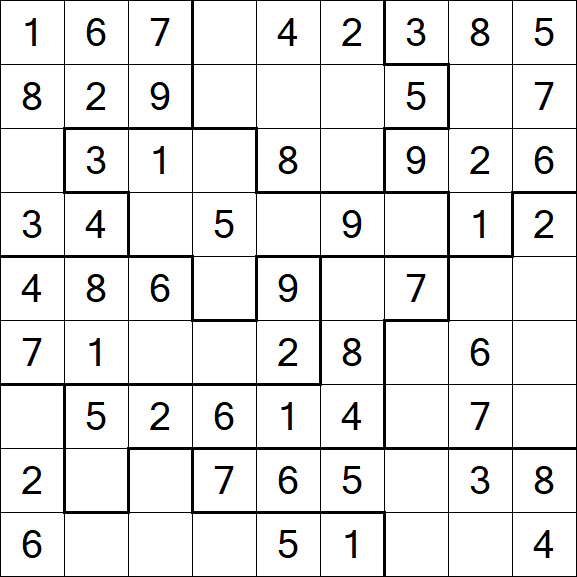 Jigsaw Sudoku - Einfach