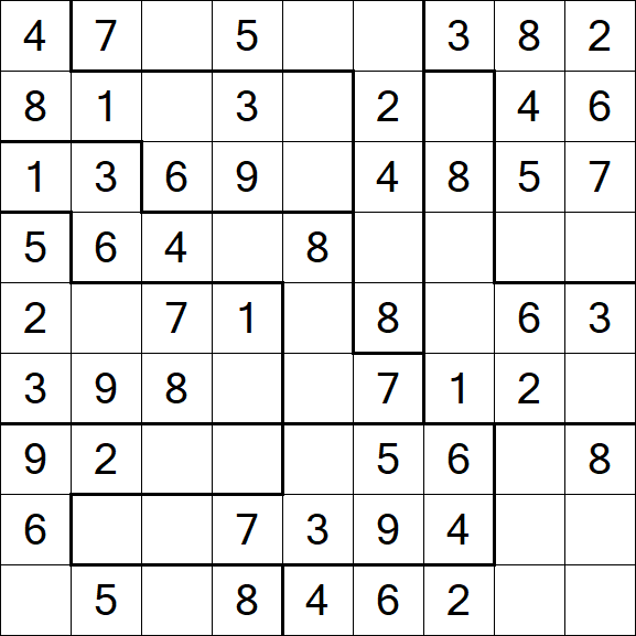 Jigsaw Sudoku - Einfach