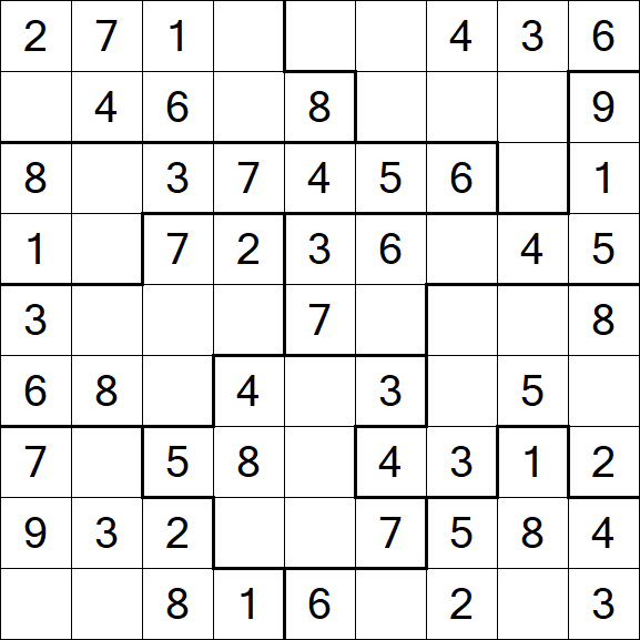 Jigsaw Sudoku - Einfach