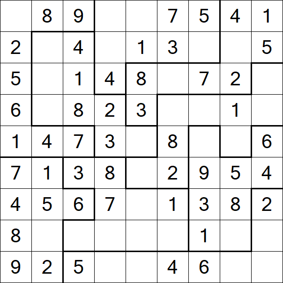Jigsaw Sudoku - Einfach