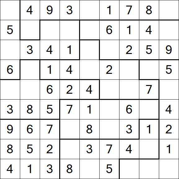 Jigsaw Sudoku - Einfach