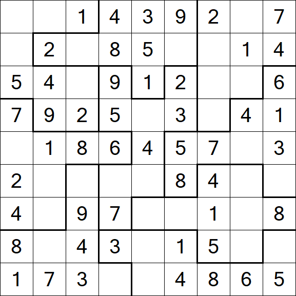 Jigsaw Sudoku - Einfach