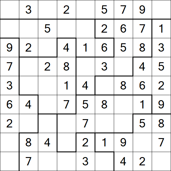 Jigsaw Sudoku - Einfach