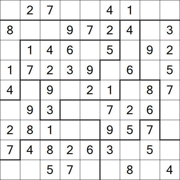 Jigsaw Sudoku - Einfach