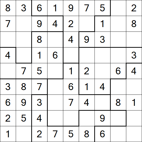 Jigsaw Sudoku - Einfach