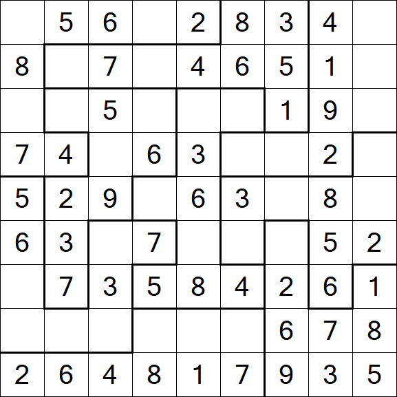 Jigsaw Sudoku - Einfach
