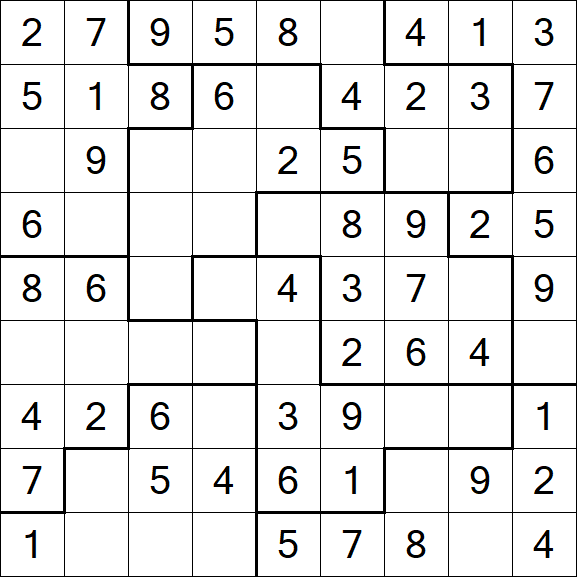 Jigsaw Sudoku - Einfach