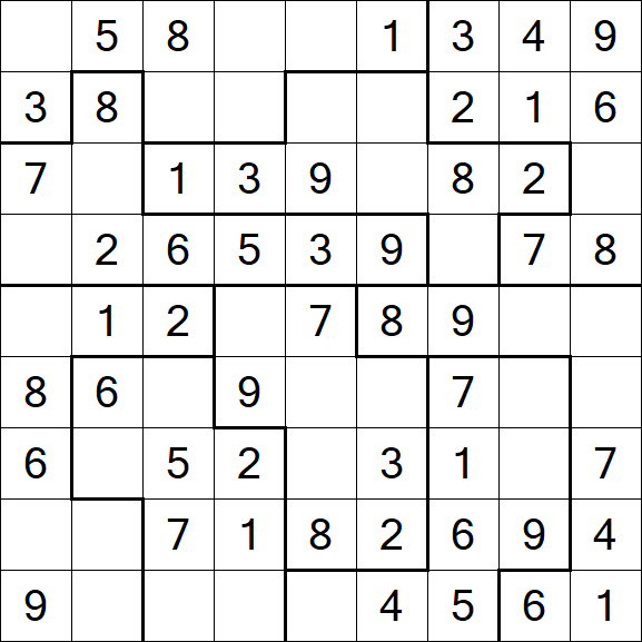 Jigsaw Sudoku - Einfach