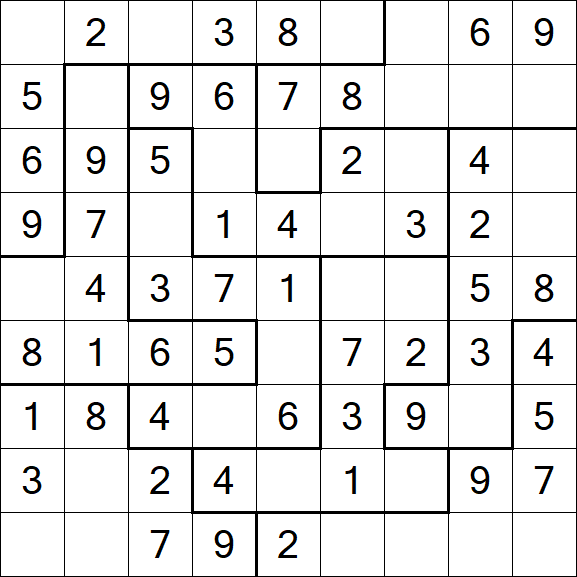 Jigsaw Sudoku - Einfach