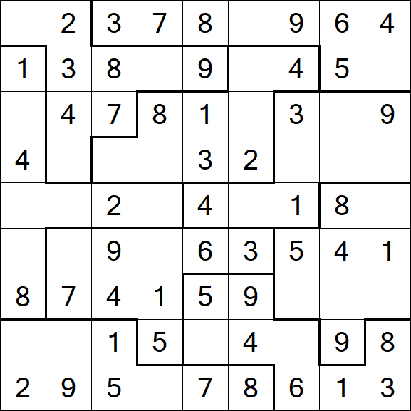 Jigsaw Sudoku - Einfach
