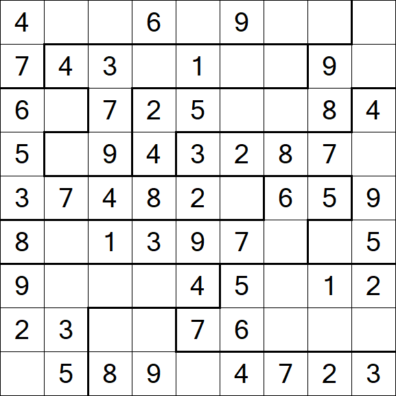 Jigsaw Sudoku - Einfach