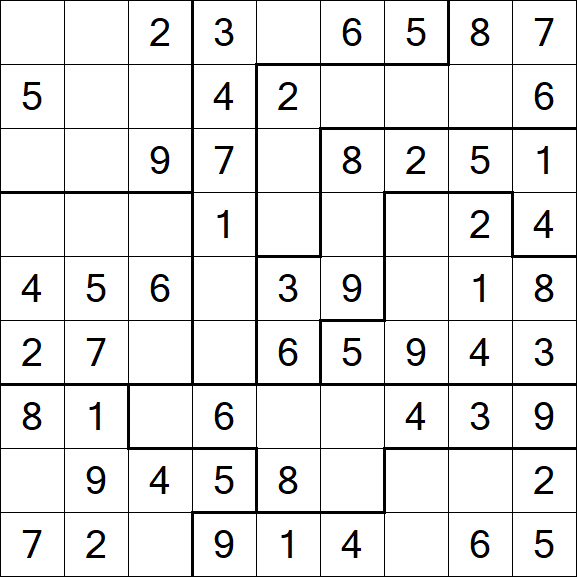 Jigsaw Sudoku - Einfach