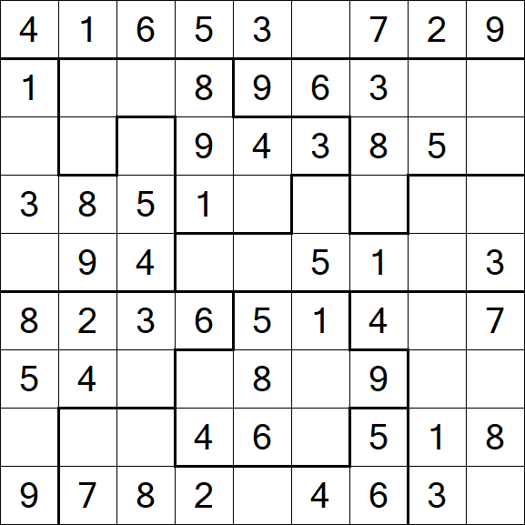 Jigsaw Sudoku - Einfach