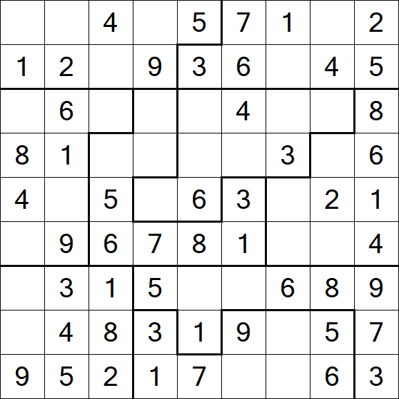 Jigsaw Sudoku - Einfach