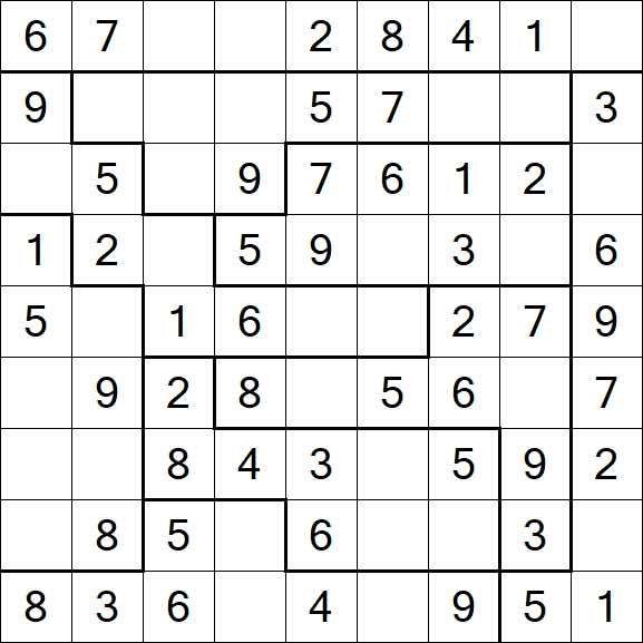 Jigsaw Sudoku - Einfach