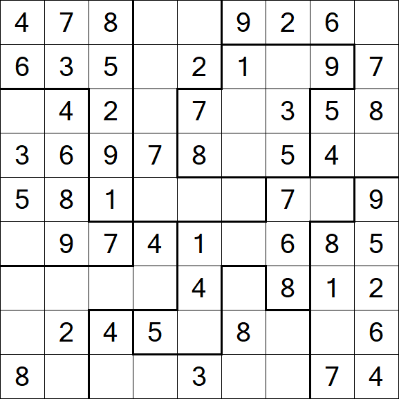 Jigsaw Sudoku - Einfach
