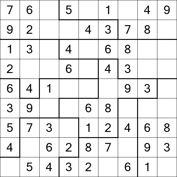 Jigsaw Sudoku - Einfach