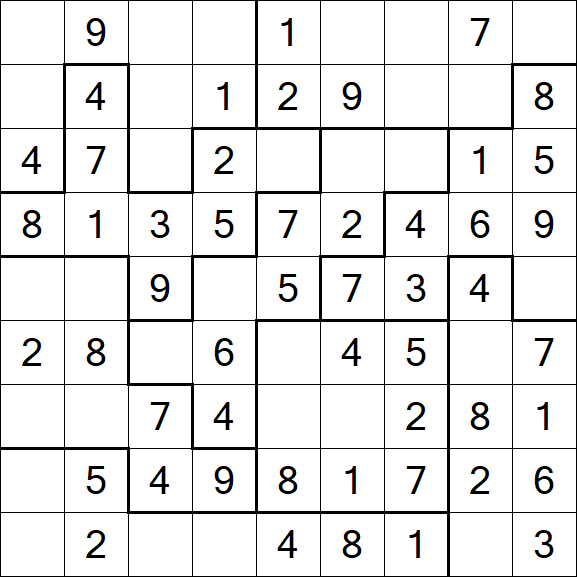 Jigsaw Sudoku - Einfach
