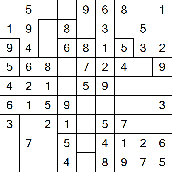 Jigsaw Sudoku - Einfach