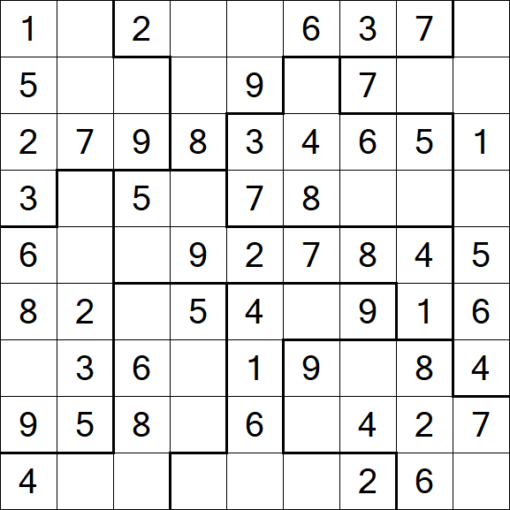 Jigsaw Sudoku - Einfach