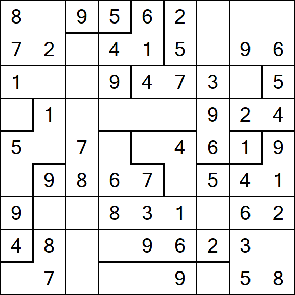 Jigsaw Sudoku - Einfach