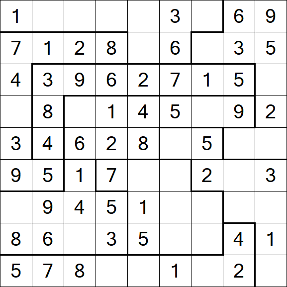 Jigsaw Sudoku - Einfach