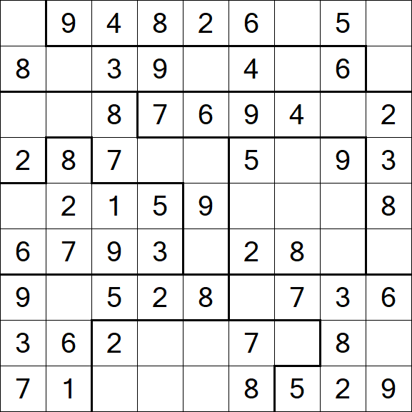 Jigsaw Sudoku - Einfach