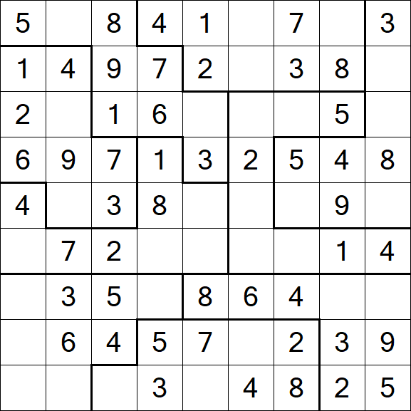 Jigsaw Sudoku - Einfach