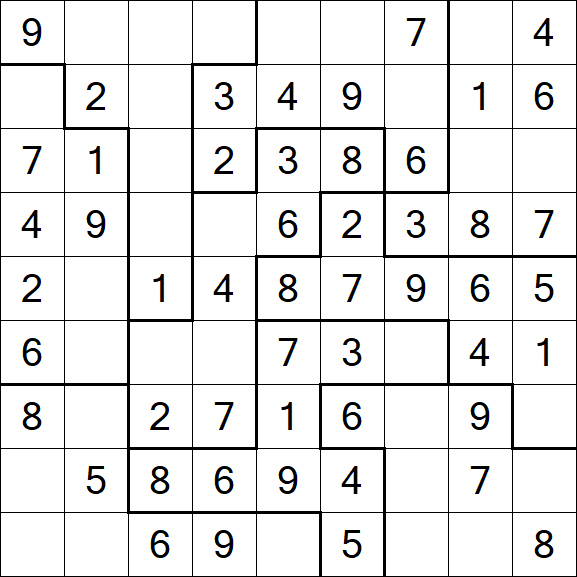 Jigsaw Sudoku - Einfach