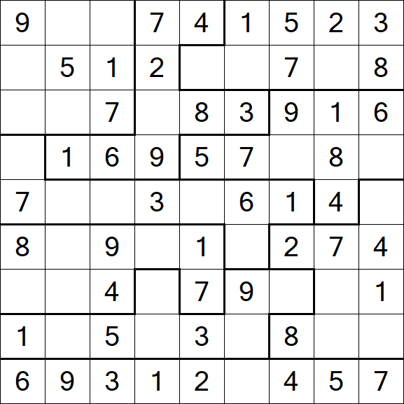 Jigsaw Sudoku - Einfach