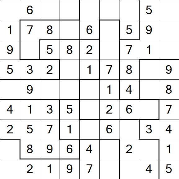 Jigsaw Sudoku - Einfach