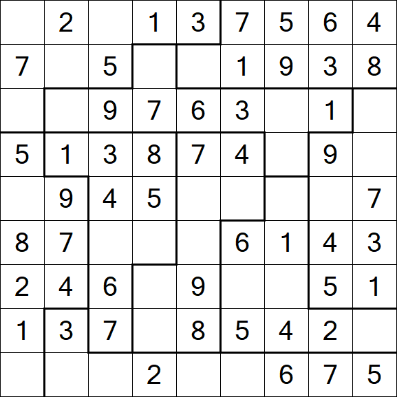 Jigsaw Sudoku - Einfach