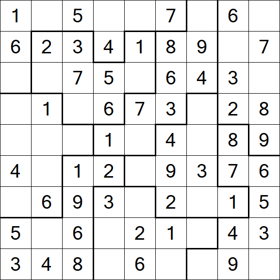 Jigsaw Sudoku - Einfach