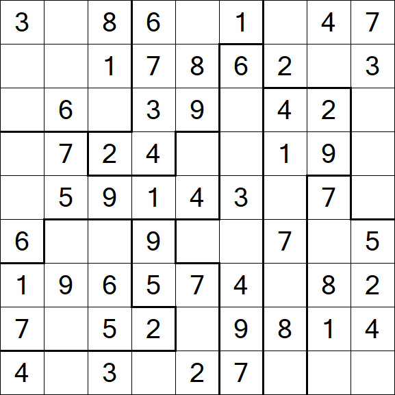 Jigsaw Sudoku - Einfach