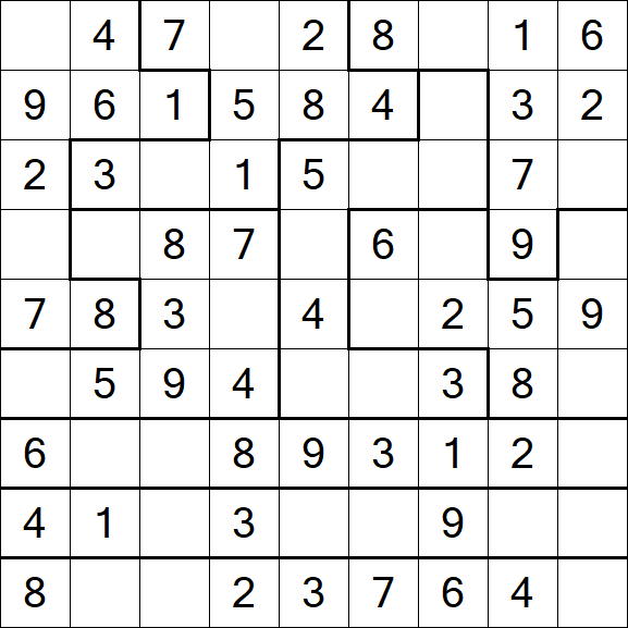 Jigsaw Sudoku - Einfach