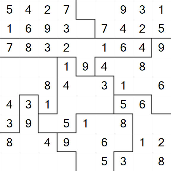 Jigsaw Sudoku - Einfach